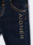 Aigner Kids Jeans met geborduurd logo Blauw - Thumbnail 3