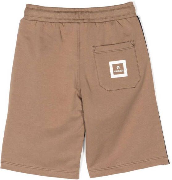 Aigner Kids Katoenen bermuda shorts Bruin
