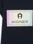 Aigner Kids Katoenen T-shirt Blauw - Thumbnail 3