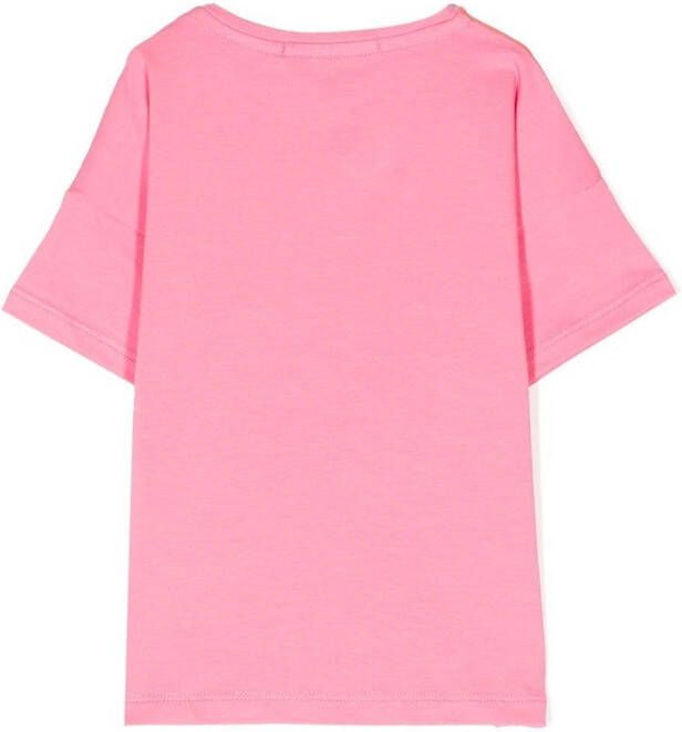 Aigner Kids T-shirt met logoprint Roze