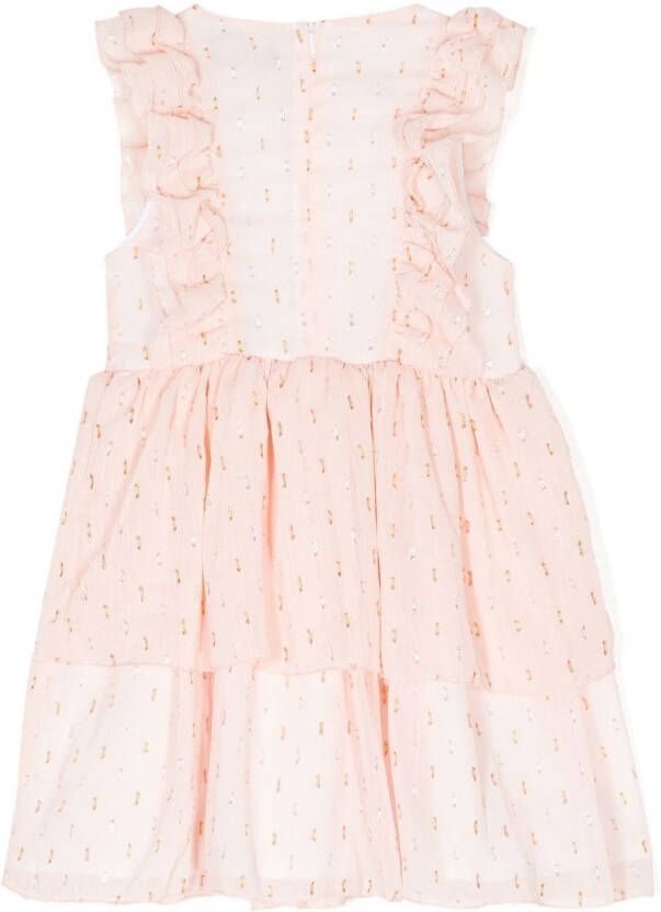 Aigner Kids Mouwloze jurk Roze
