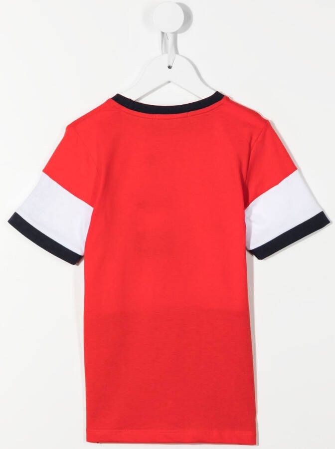 Aigner Kids T-shirt met geborduurd logo Rood
