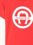 Aigner Kids T-shirt met logoprint Rood - Thumbnail 3