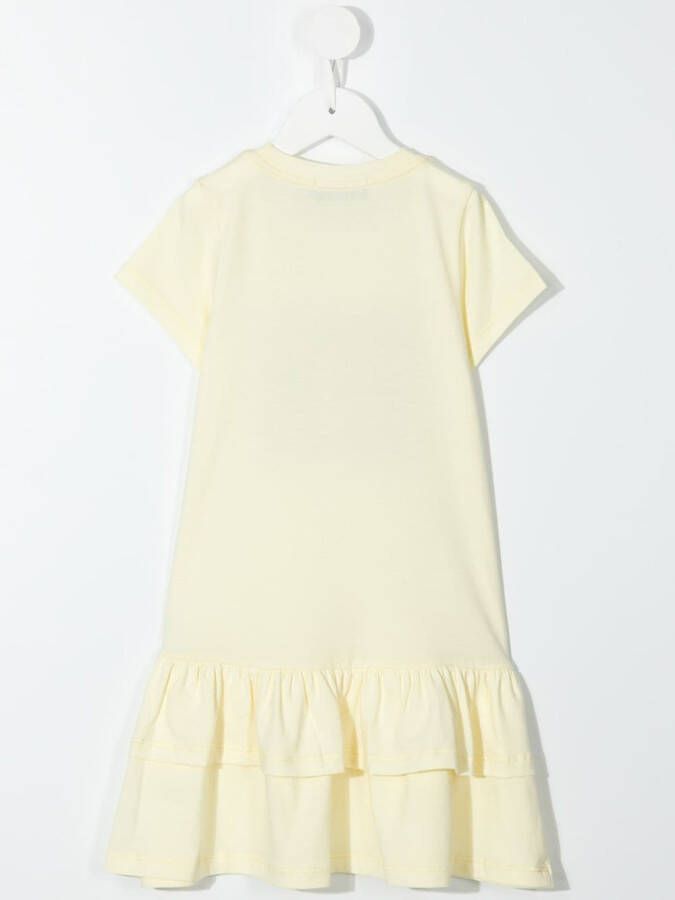 Aigner Kids T-shirtjurk met gelaagde afwerking Geel