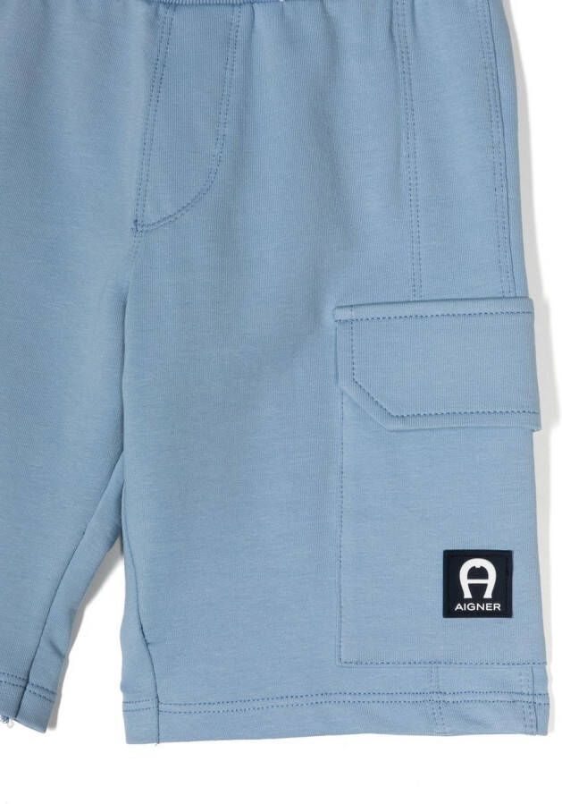 Aigner Kids Trainingsshorts met cargo zak Blauw
