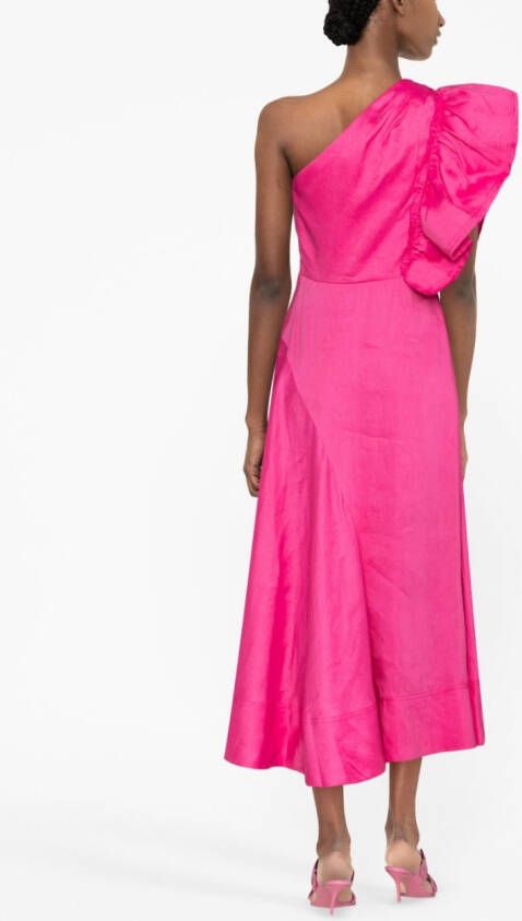 Aje Asymmetrische midi-jurk Roze