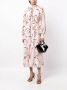 Aje Midi-jurk met abstracte print Roze - Thumbnail 1