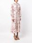 Aje Midi-jurk met abstracte print Roze - Thumbnail 2