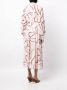 Aje Midi-jurk met abstracte print Roze - Thumbnail 3