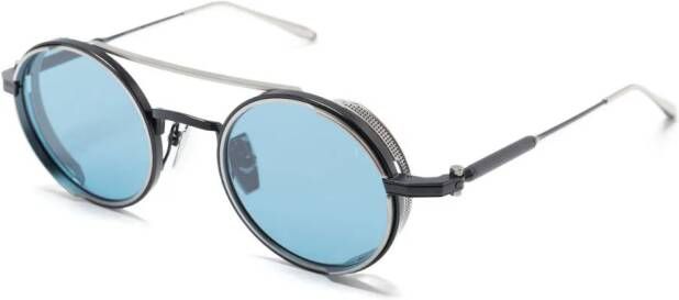 Akoni Zonnebril met rond montuur Blauw