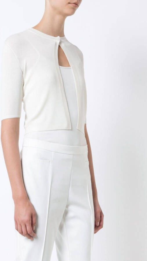 Akris Punto cropped cardigan Wit