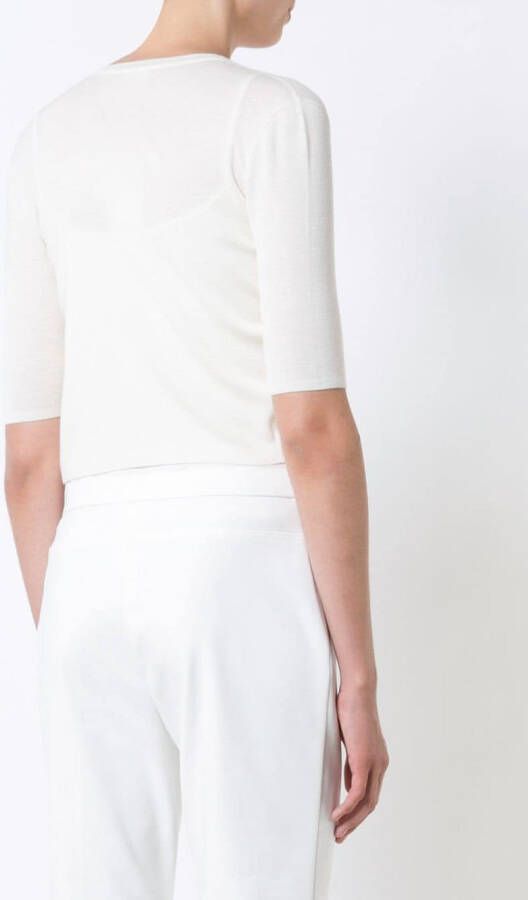 Akris Punto cropped cardigan Wit