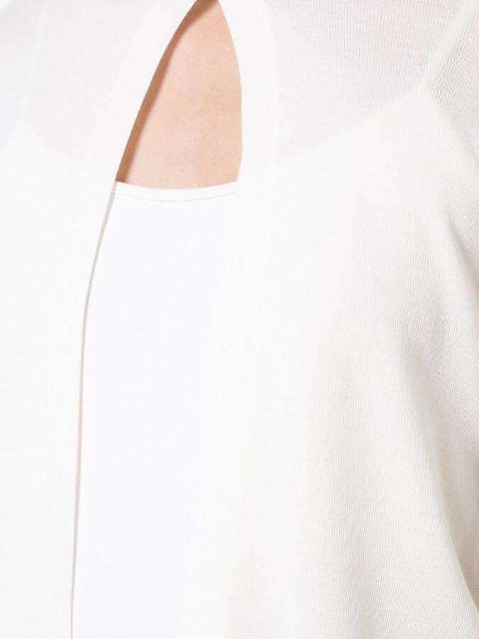 Akris Punto cropped cardigan Wit