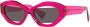 Alain Mikli x Jeremy Scott zonnebril met kattenoog montuur Roze - Thumbnail 1