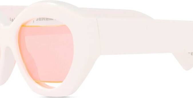 Alain Mikli x Jeremy Scott zonnebril met kattenoog montuur Wit