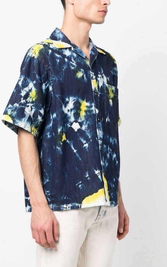 Alanui Overhemd met abstracte print Blauw
