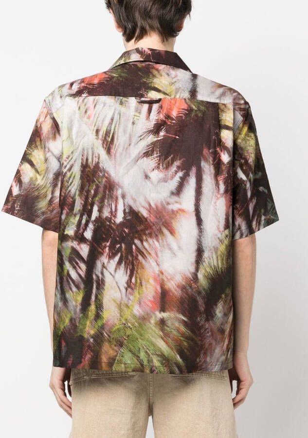 Alanui Overhemd met tropische print Bruin