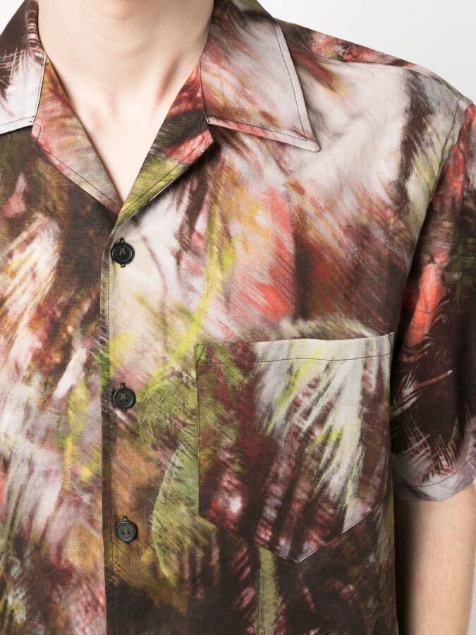 Alanui Overhemd met tropische print Bruin
