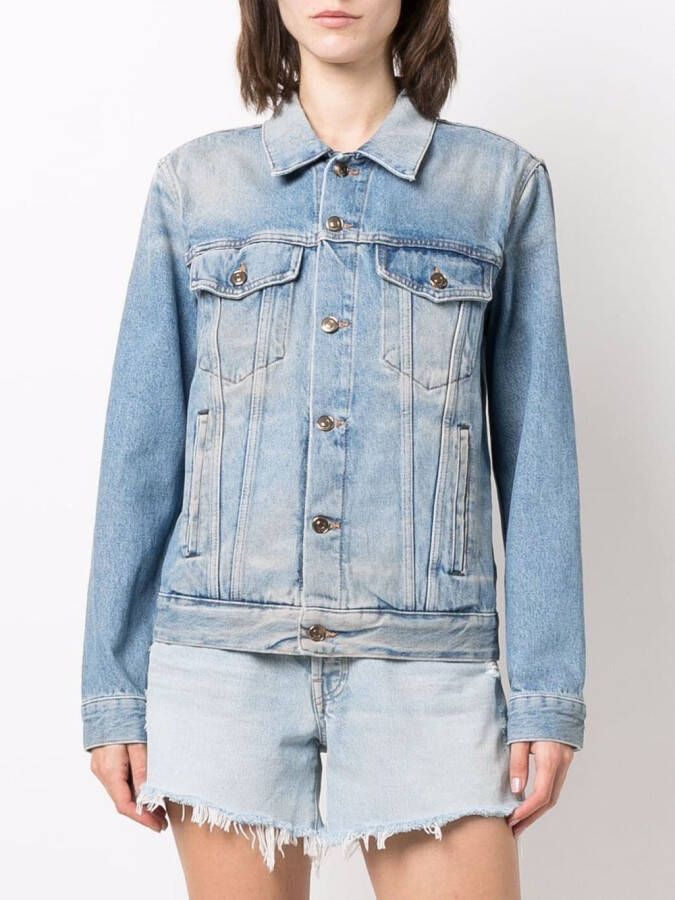 Alanui Denim jack Blauw