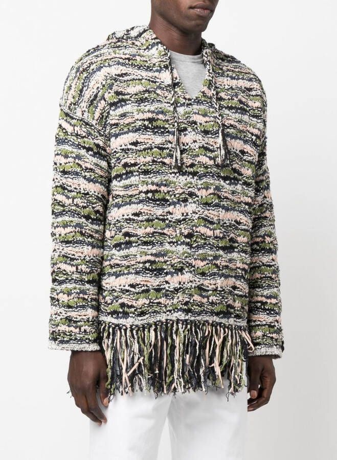 Alanui Gebreide hoodie Groen