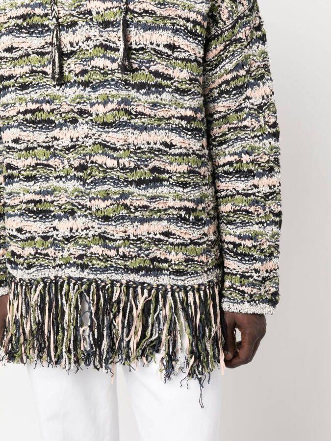 Alanui Gebreide hoodie Groen