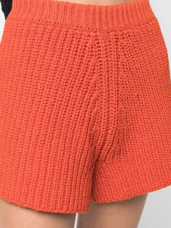 Alanui Grofgebreide shorts Oranje