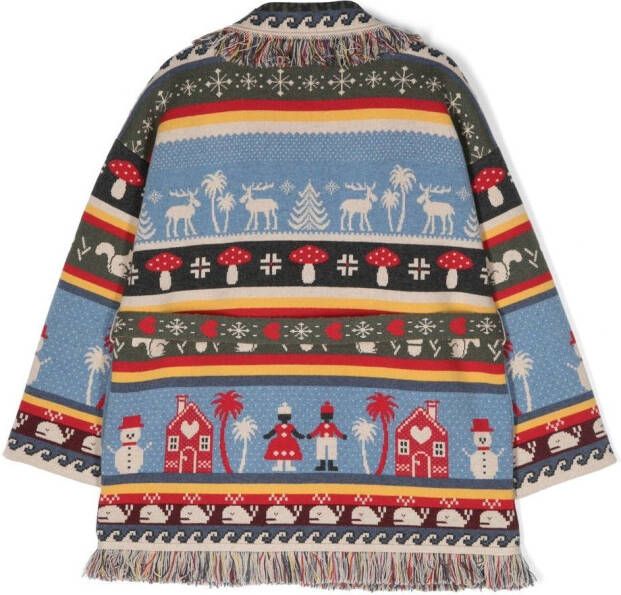 Alanui Kids Intarsia vest Blauw