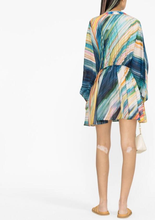 Alanui Mini-jurk met print Blauw
