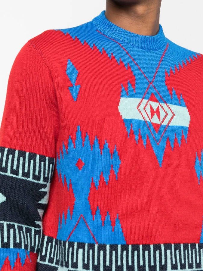 Alanui Sweater met patroon Rood