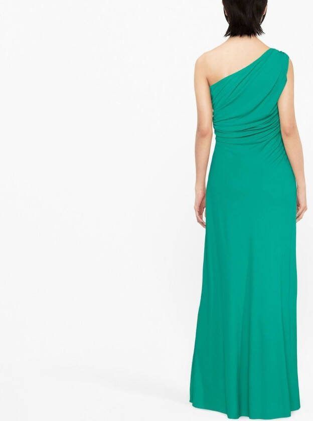 Alberta Ferretti Asymmetrische maxi-jurk Groen
