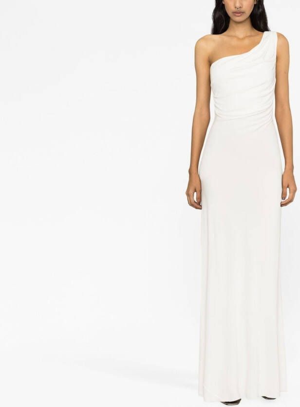 Alberta Ferretti Asymmetrische avondjurk Wit