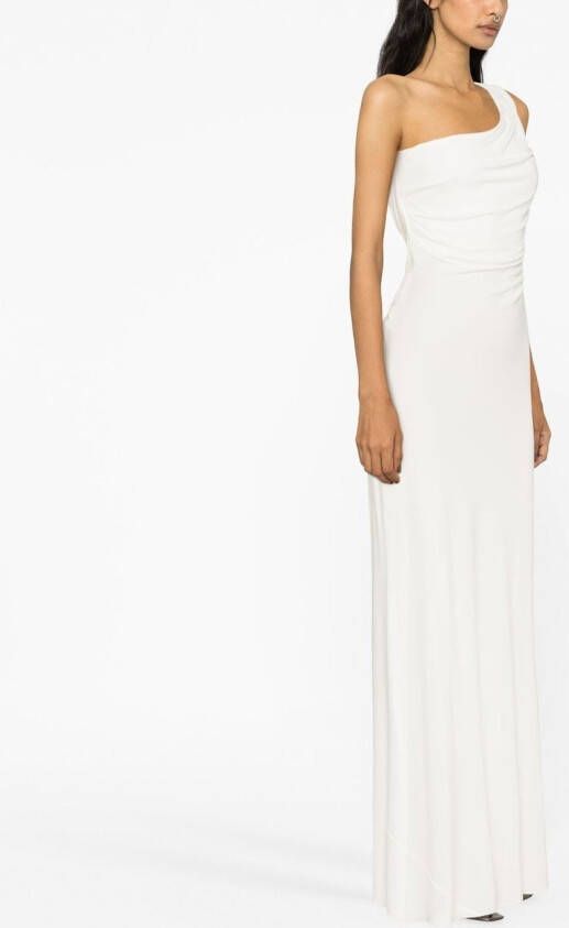 Alberta Ferretti Asymmetrische avondjurk Wit