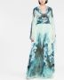 Alberta Ferretti Avondjurk met print Blauw - Thumbnail 4