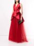 Alberta Ferretti Avondjurk van satijn en tule Rood - Thumbnail 2