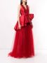 Alberta Ferretti Avondjurk van satijn en tule Rood - Thumbnail 3