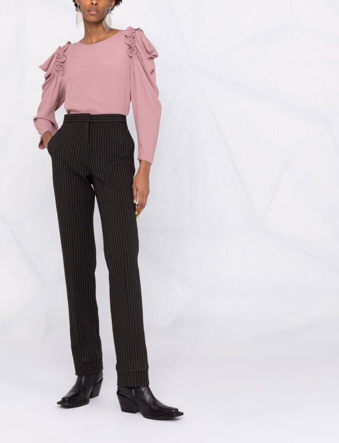 Alberta Ferretti Blouse met ruches Roze