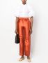 Alberta Ferretti Satijnen straight broek Oranje - Thumbnail 2