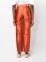 Alberta Ferretti Satijnen straight broek Oranje - Thumbnail 4