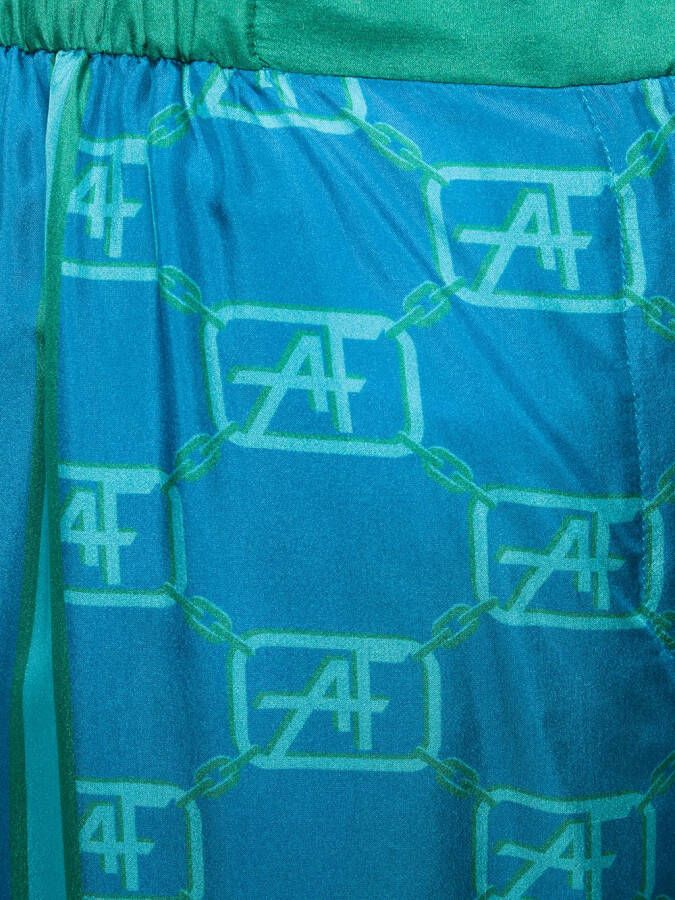 Alberta Ferretti Broek met wijde pijpen Blauw