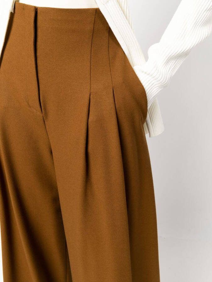 Alberta Ferretti Broek met wijde pijpen Bruin