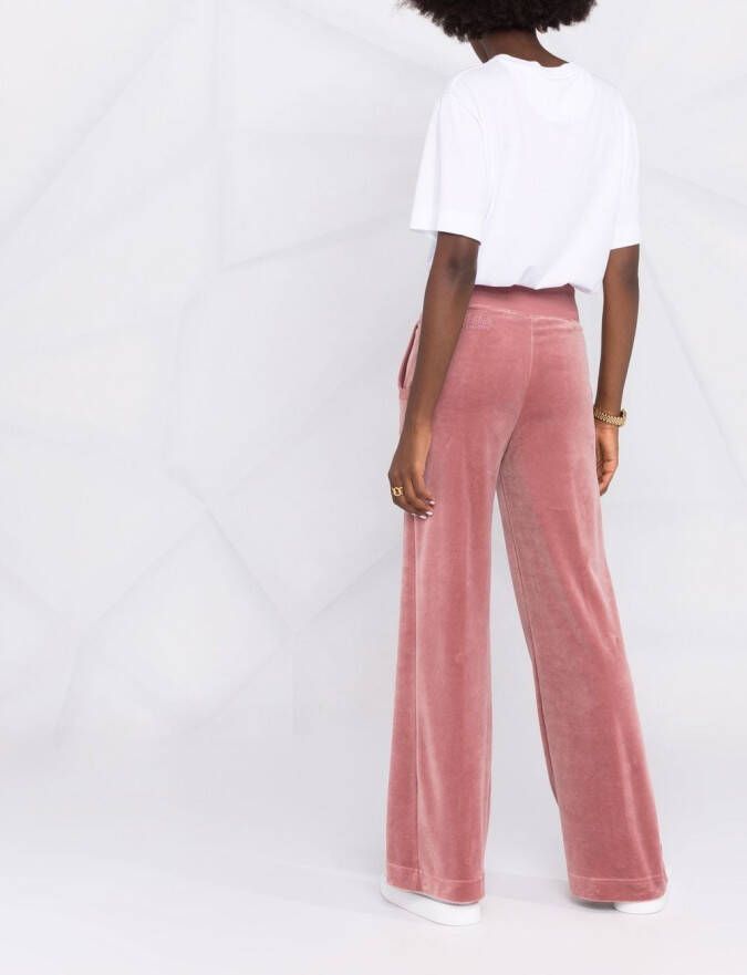 Alberta Ferretti Broek met wijde pijpen Roze