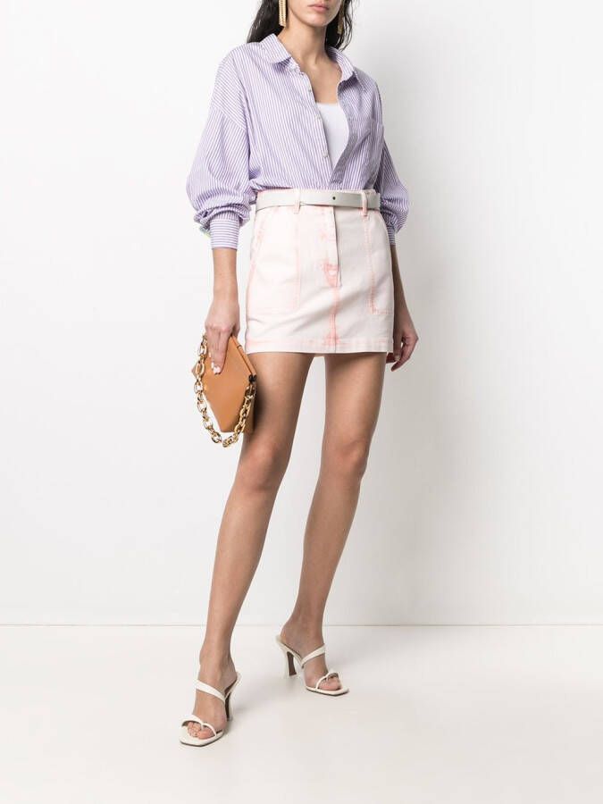 Alberta Ferretti Denim mini-rok Roze