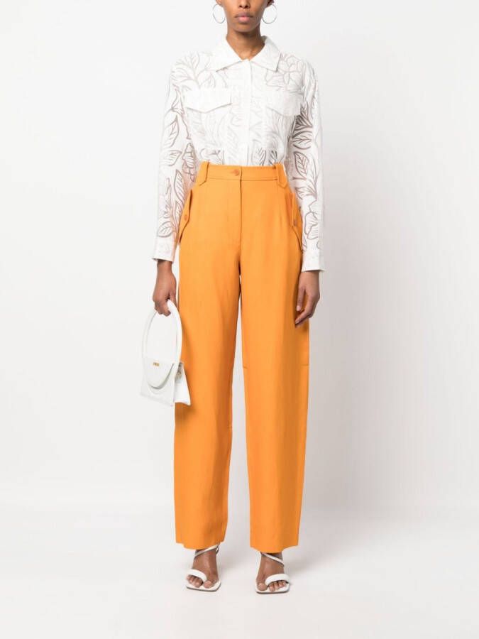Alberta Ferretti Shirt met bloemenprint Wit