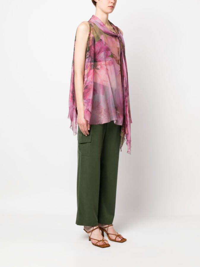 Alberta Ferretti Semi-doorzichtige blouse Roze