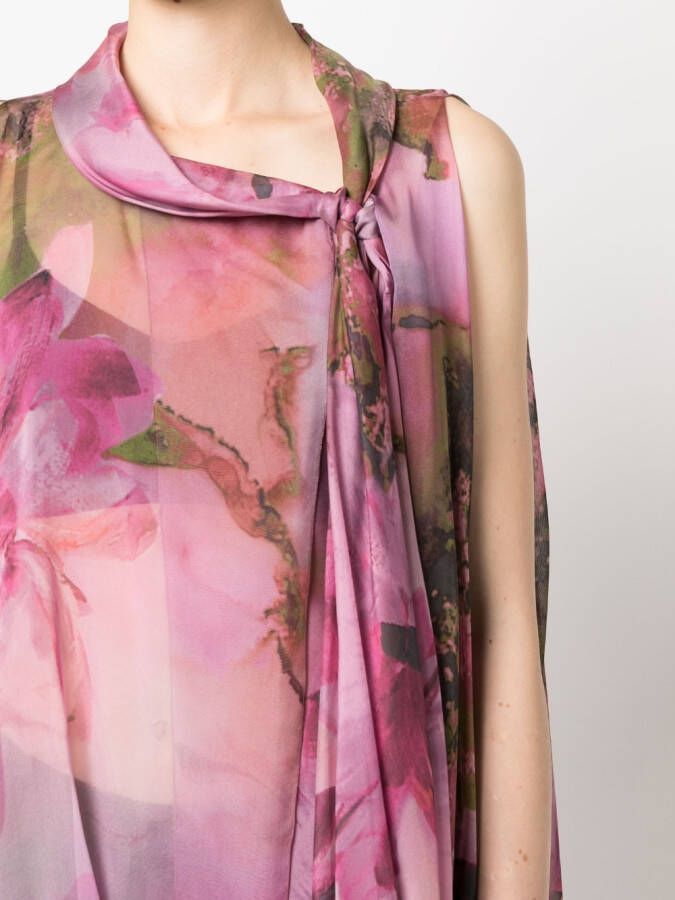 Alberta Ferretti Semi-doorzichtige blouse Roze