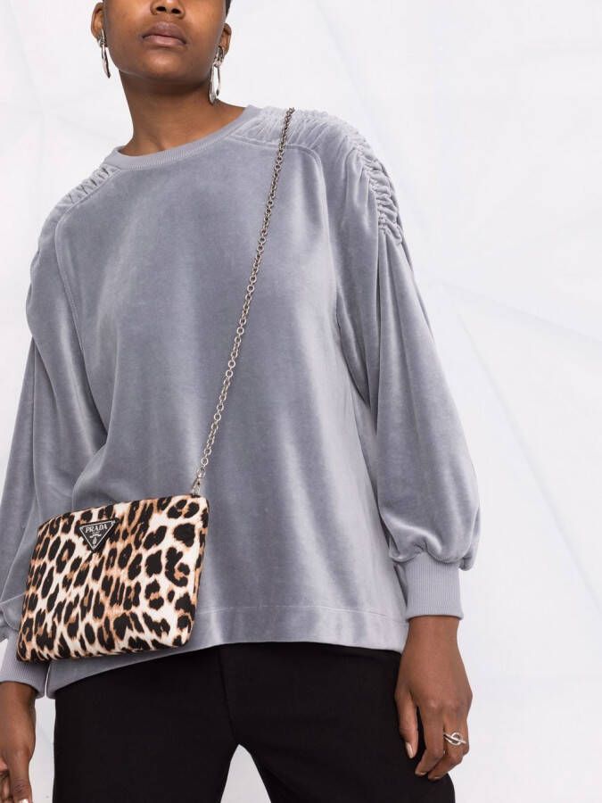 Alberta Ferretti Fluwelen sweater Grijs