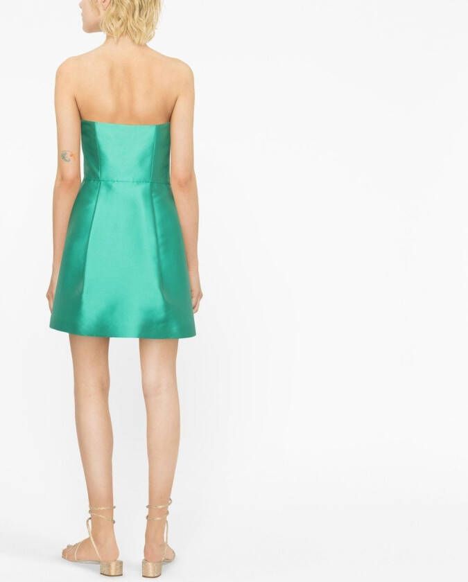 Alberta Ferretti Strapless mini-jurk Groen