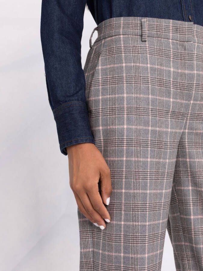 Alberta Ferretti Geruite broek Grijs