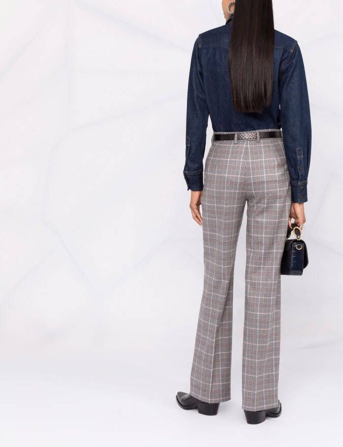 Alberta Ferretti Geruite broek Grijs