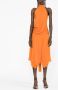 Alberta Ferretti Gedrapeerde halterjurk Oranje - Thumbnail 2